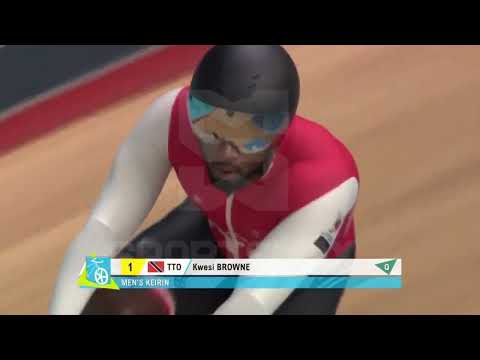 CWG: Daniel Palmer (JAM) Kwesi Browne (T&T) | Men's Keirin First Round  Heat 4 | SportsMax TV