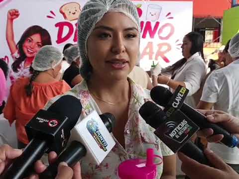 Alcaldesa de Colpa Bélgica proyecta almuerzo escolar tras beneficiar a niños con el desayuno escolar
