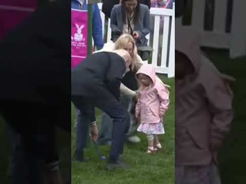 Toddler gets a presidential assist a Easter Egg Roll Shorts