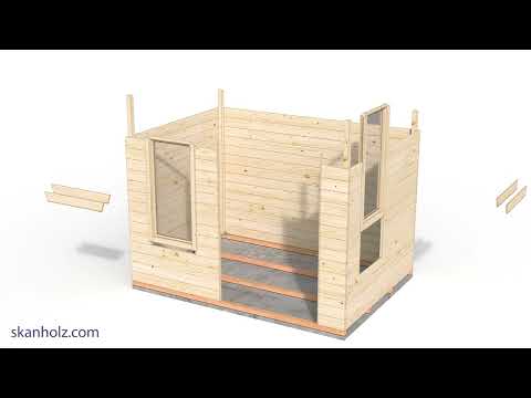 Montage d'un abri de jardin de la série »Trend« (français)