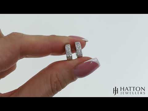 9ct Yellow Gold 0.50ct Diamond Hoop Earrings - 18mm