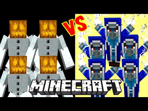 Mutant Snow Golem VS. Iceologer in Minecraft