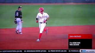 Ohio State's Zach Dezenzo hits 3 run home run vs. Northwestern