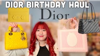 HUGE Dior Birthday Haul🎂🎁 Dior Jonathan Anderson Mini Lady Dior, Dior Book Tote, Dior Shopping Bag