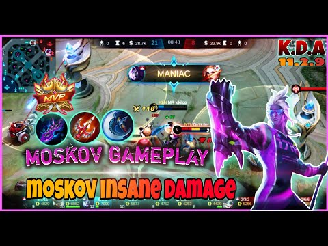 Moskov Maniac 2021|Moskov insane Damage |Moskov best build|Moskov mobileLegend | Moskov MLBB/MINIMOL