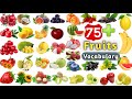 Fruits Vocabulary ll 75+ Fruits Name In English With Picture ll Learn English Vocabulary