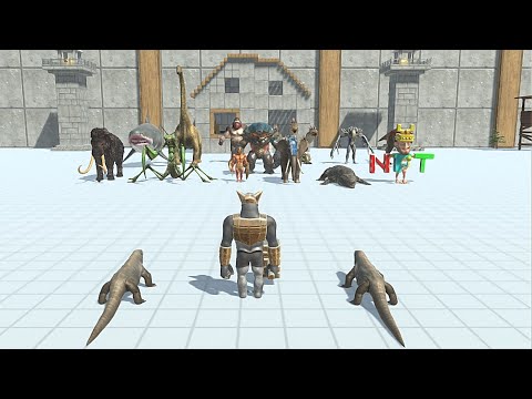 GHOR HAMMER WITH 2 KOMODO DRAGON VS BOSSES - Animal Revolt Battle Simulator