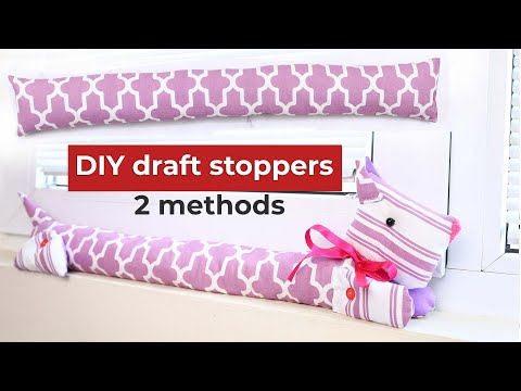 How to make a draft stopper for Doors or Windows // DIY doggy draught excluder