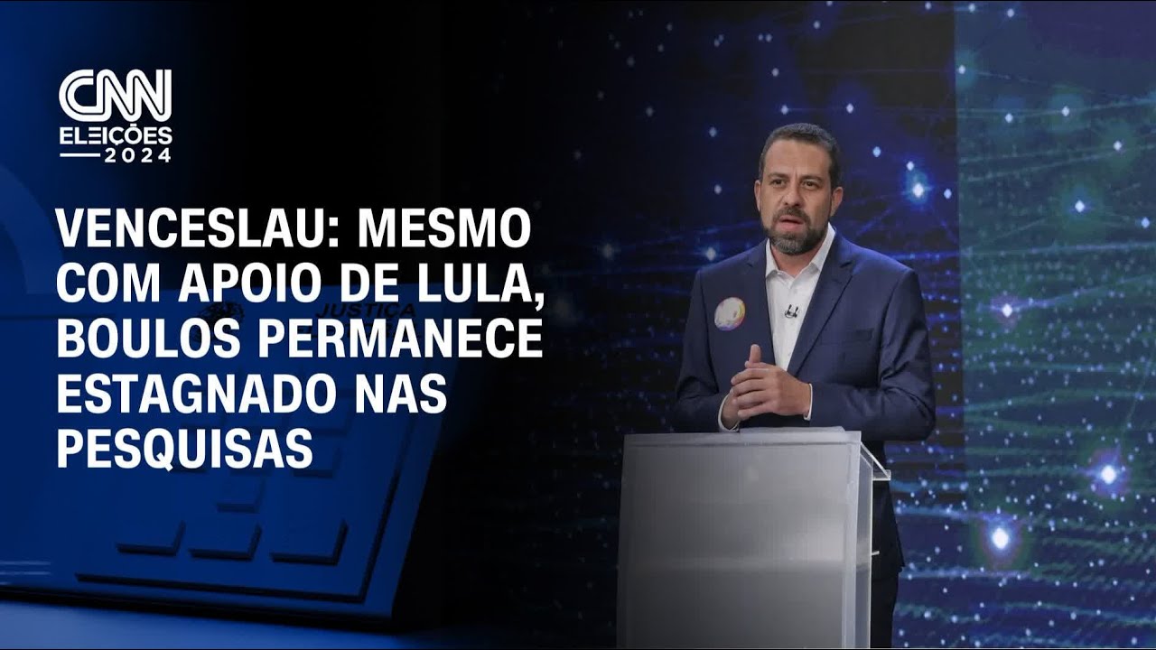 Venceslau: Mesmo com apoio de Lula, Boulos permanece estagnado nas pesquisas | BASTIDORES CNN