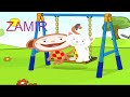 COMFY BABYTV OLIVER THE MONKEY SWING IN THE PLAYGROUND AND MEETS A HOWLING CAT ENGLISH VERSION