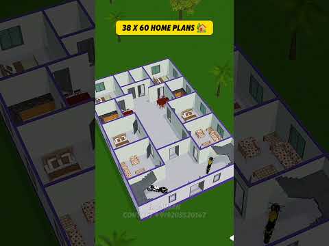 38 X 60   6 bedroom house plans 💞💞🥀💕 #erarman #home #house #shorteed