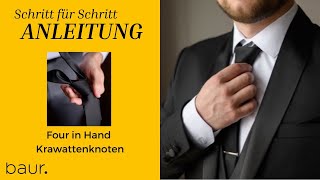 Krawatte binden: Four-in-Hand Krawattenknoten - Tutorial | BAUR