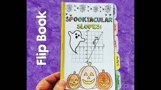 Halloween Math Activity Flip Book - Spooky Slopes Algebra