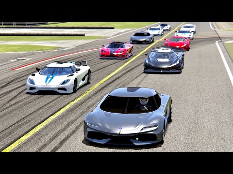 Koenigsegg Gemera vs Koenigsegg Hypercars - Top Gear Track