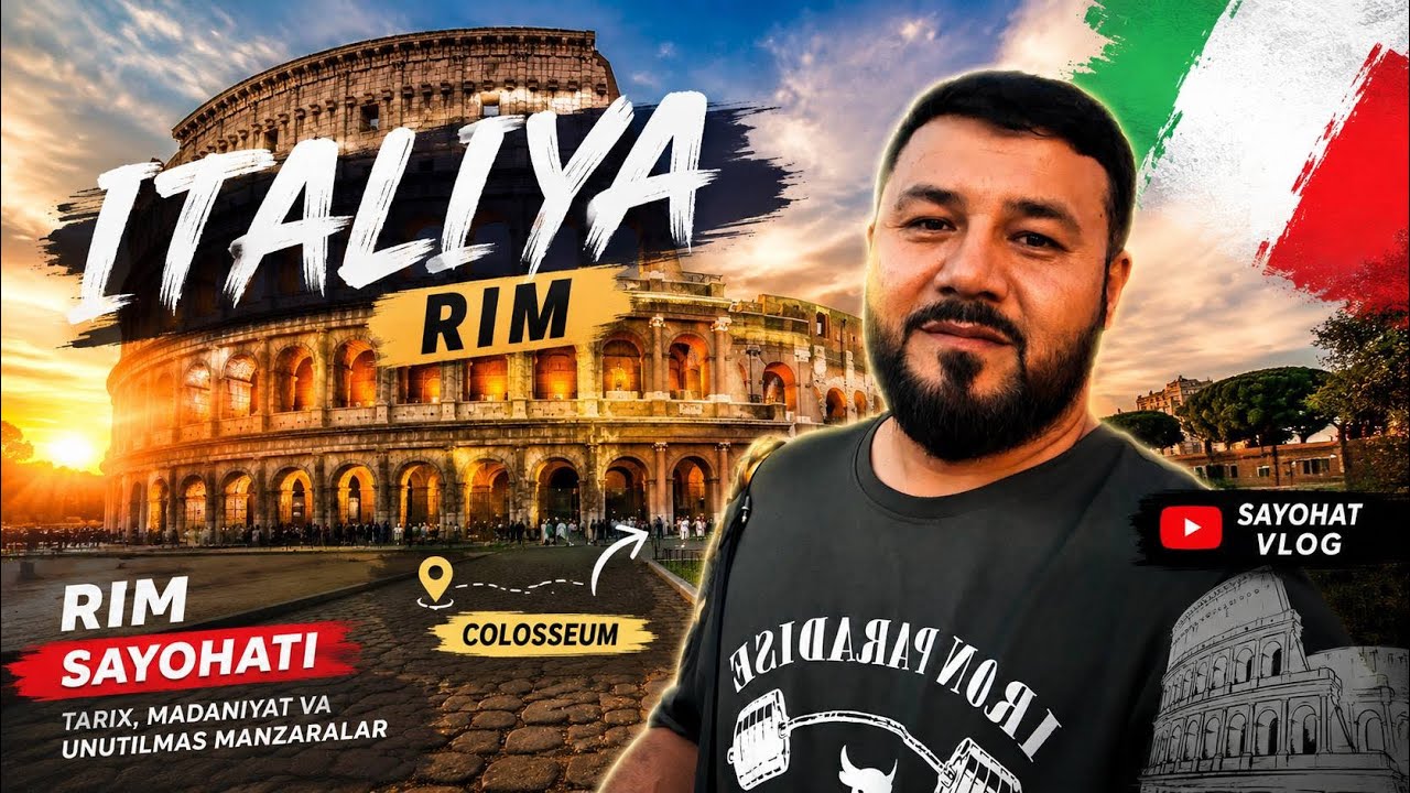 ITALIYA🇮🇹RIMGA SAYOHAT 1-qism ko’zatishni davom eting‼️