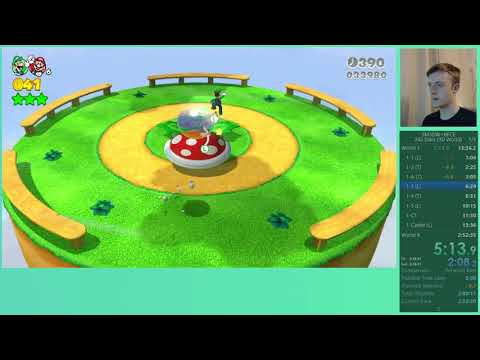Super Mario 3D World - Itemless 242 Stars Speedrun in 2:48:55