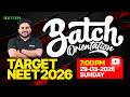TARGET NEET 2026 BATCH ORIENTATION Xylem NEET