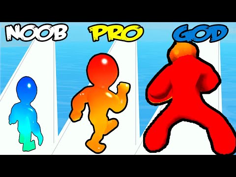 NOOB vs PRO vs HACKER in Blob n Giant: Blob Clash Runner 3D