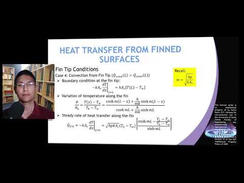 3.11 Heat Transfer from Finned Surfaces (Fin Tip Conditions)