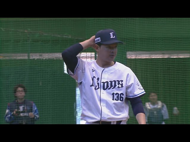 【春季キャンプ】育成で新加入のライオンズ・黒木優太がLIVEBPで猛アピール!! 2025年2月9日 埼玉西武ライオンズ