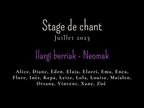 Ilargi berriak - Stage de Chant 2023