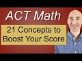 ACT Math 21 Concepts to Boost Your Score