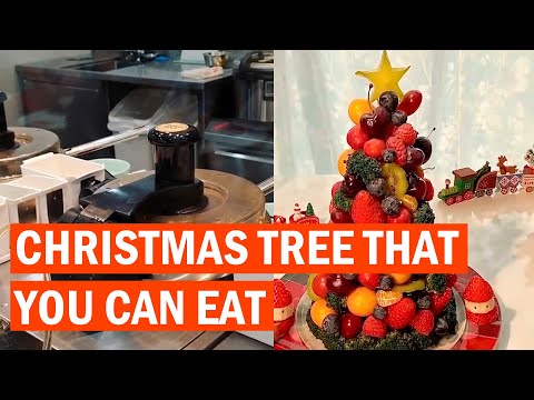 The most beautiful, edible fir tree / / Fried rice in 20 seconds