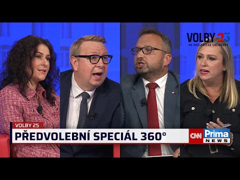 Předvolební speciál 360° – Sociální témata (A. Juchelka, M. Jurečka, M. Šichtařová, P. P. Vaňková)