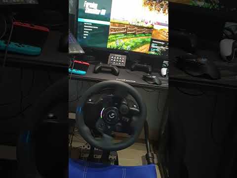 G923 for Farming Simulator 22.  Wheel plugged in #farmingsimulator22 #fs22 #logitechg923 #g923