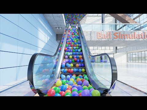 16,516 Colorful Balls on escalator 6.0 - Marble run animation