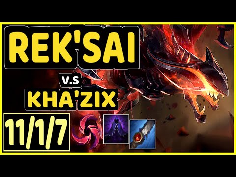 KREOX (REK'SAI) vs KHA'ZIX - 11/1/7 KDA JUNGLE GAMEPLAY - EUW Ranked GRANDMASTER