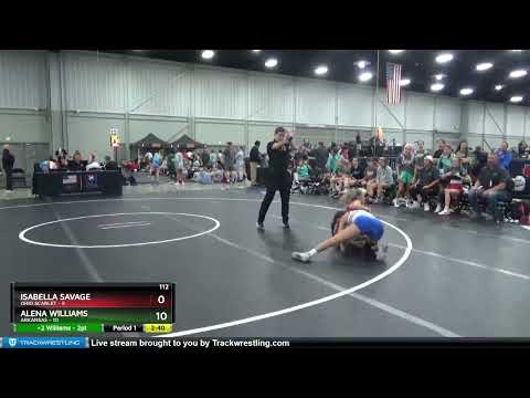 112 Lbs Round 1 (8 Team) - Isabella Savage, Ohio Scarlet Vs Alena Williams, Arkansas 043b