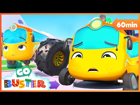 🚗 The New Tyres: Buster's Adventure at the Tyre Shop  | Go Buster - Bus Cartoons & Kids Stories