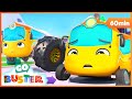 The New Tyres Buster S Adventure At The Tyre Shop Go Buster Bus Cartoons Kids Stories