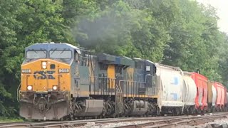 preview picture of video 'CSX Pulling Away from Point Of Rocks'