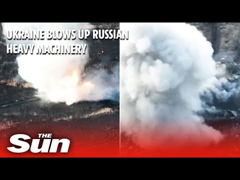 Russian heavy machinery is blown up in Ukrainian attacks