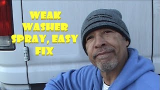 Windshield Washer Repair, Weak Spray, Ford Econoline, E350
