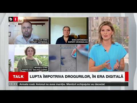 TALK B1 ORA 11 00 CU LUIZA CERGAN. LUPTA ÎMPOTRIVA DROGURILOR, ÎN ERA DIGITALĂ.