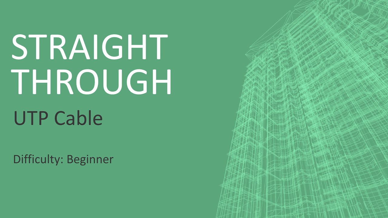 What Are 'Straight Through' UTP Cables?