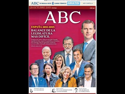 #Noticias Domingo 25 Octubre 2015 Principales Titulares Portadas Diarios Periódicos España Spain New