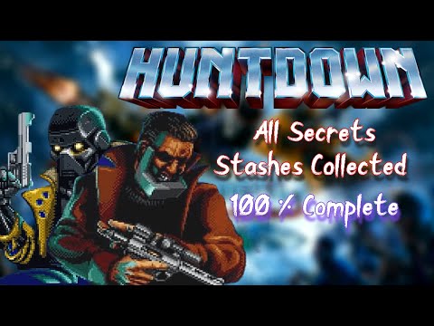 Huntdown COOP Full Game 100% Playthrough 2023 - Huntdown All Secrets & Stashes Collected 2023