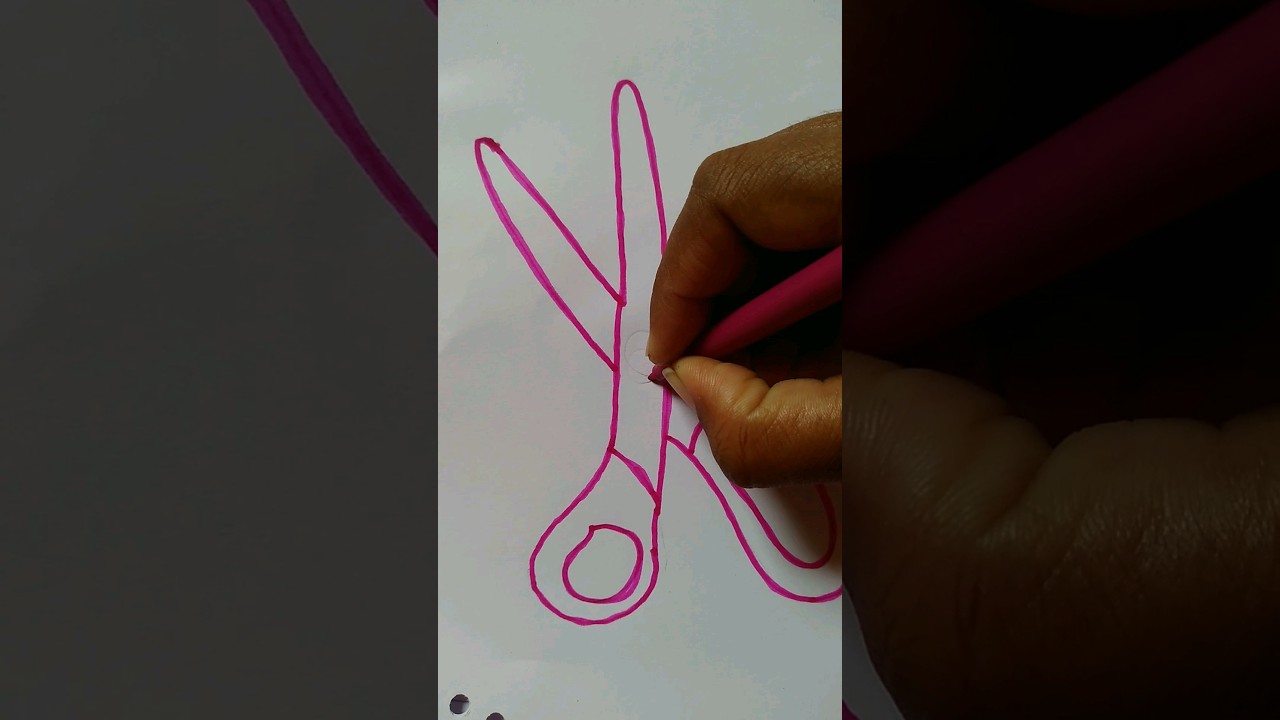 How to draw Scissors | #shorts #drawing #scissors #viral