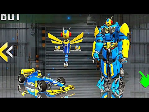 Dragonfly Robot Transforming F1 Car Games - Android Gameplay