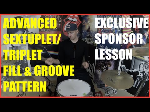 Advanced Sextuplet/Triplet Fill or Groove Pattern - Drum Lesson