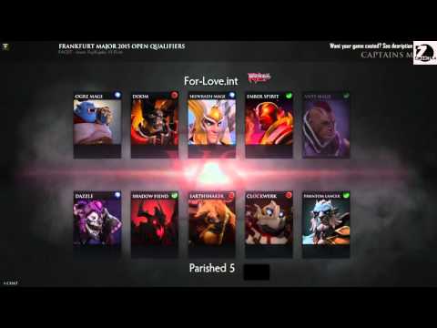 Zambrella Cast DOTA 2 EU Open Qualifiers - ForLove.Int vs Parished 5