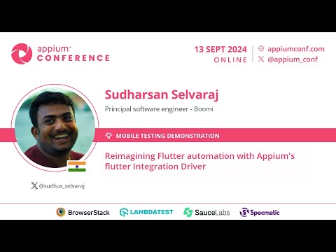 Reimagining Flutter automation with Appium's Flutter Integration Driver - Sudharsan #AppiumConf 2024