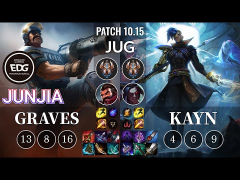 EDG JunJia Graves vs Kayn Jungle - KR Patch 10.15