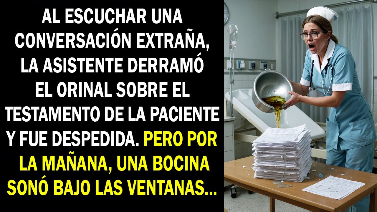 Al escuchar una conversación extraña, la asistente derramó el orinal sobre el testamento de la...