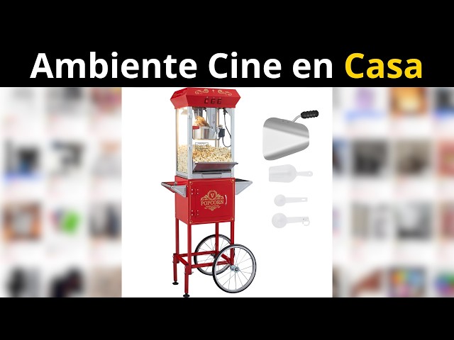 Vídeo relacionado con VEVOR Máquina de Palomitas con Hervidor y Carrito, 800 W, 48 Tazas por Carga, Control de 2 Botones, Pared de Vidrio, Puerta de Policarbonato, 1 Cucharada y 3 Cucharas, Tojo, para 6-8 Personas