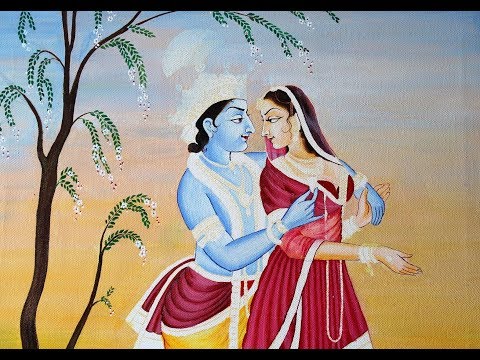 indian miniature painting of radha krishna by creative art